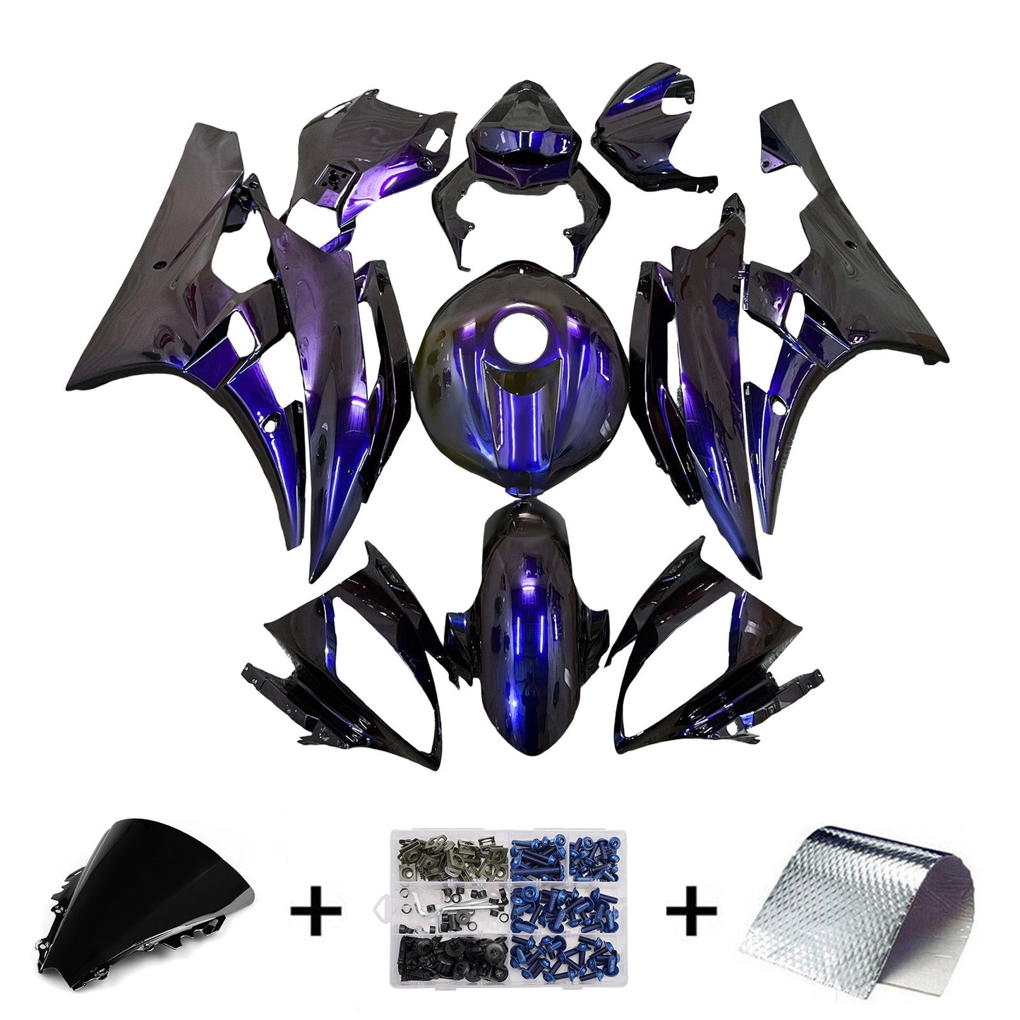 Kit carenatura iniezione plastica ABS per Yamaha YZFR6 YZF-R6 2006-2007