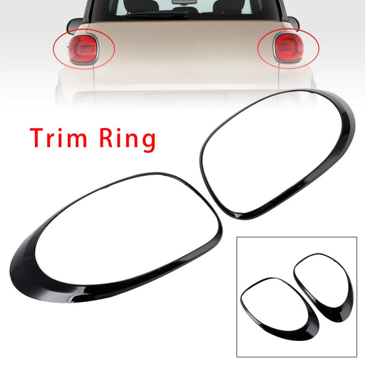 Anello di finitura per fanale posteriore sinistro e destro per Fiat 500L 2014-2020, nero.