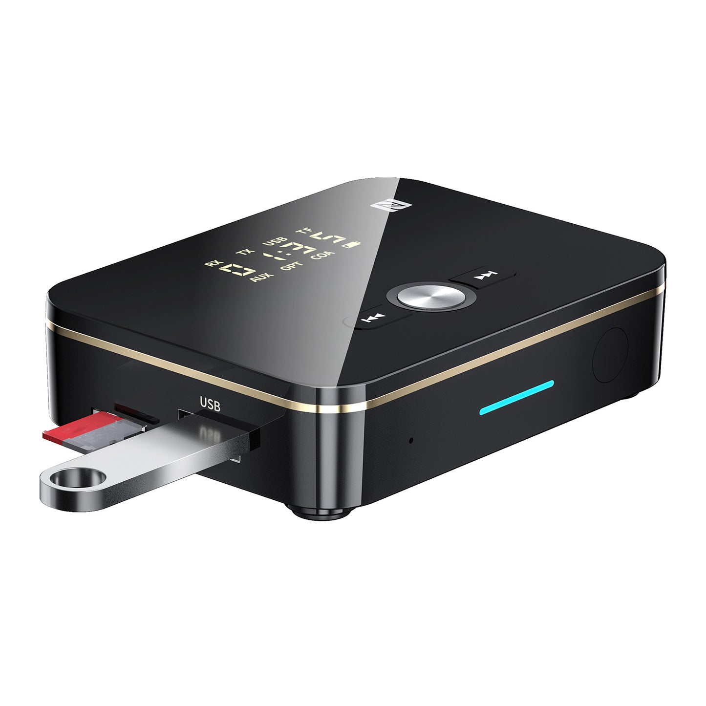 Wireless NFC to 2RCA Stereo Trasmettitore Bluetooth Transmitter Receiver 2 in 1