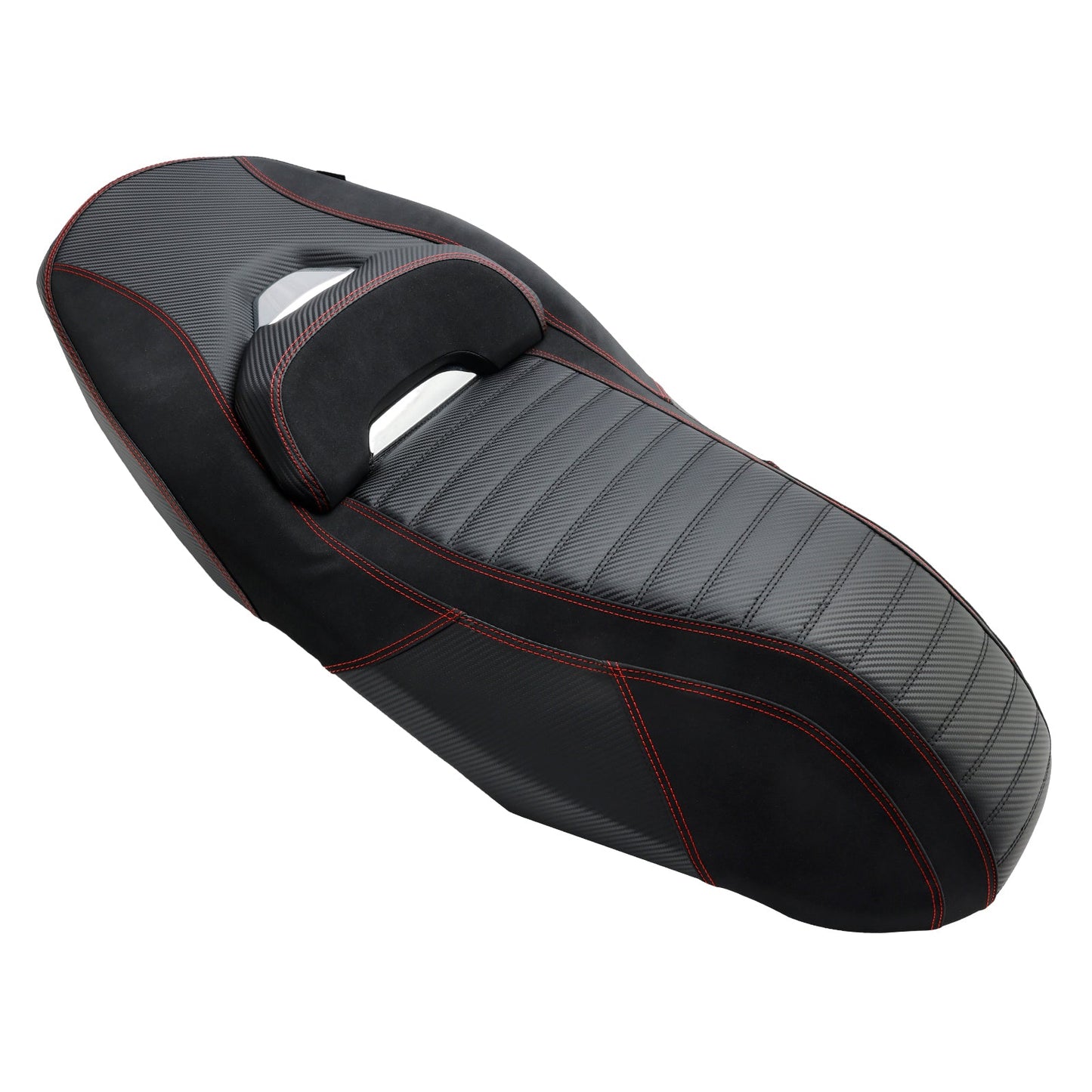 Sella passeggero completa per pilota Yamaha X-Max 300 2023-2025 con cuscino rosso