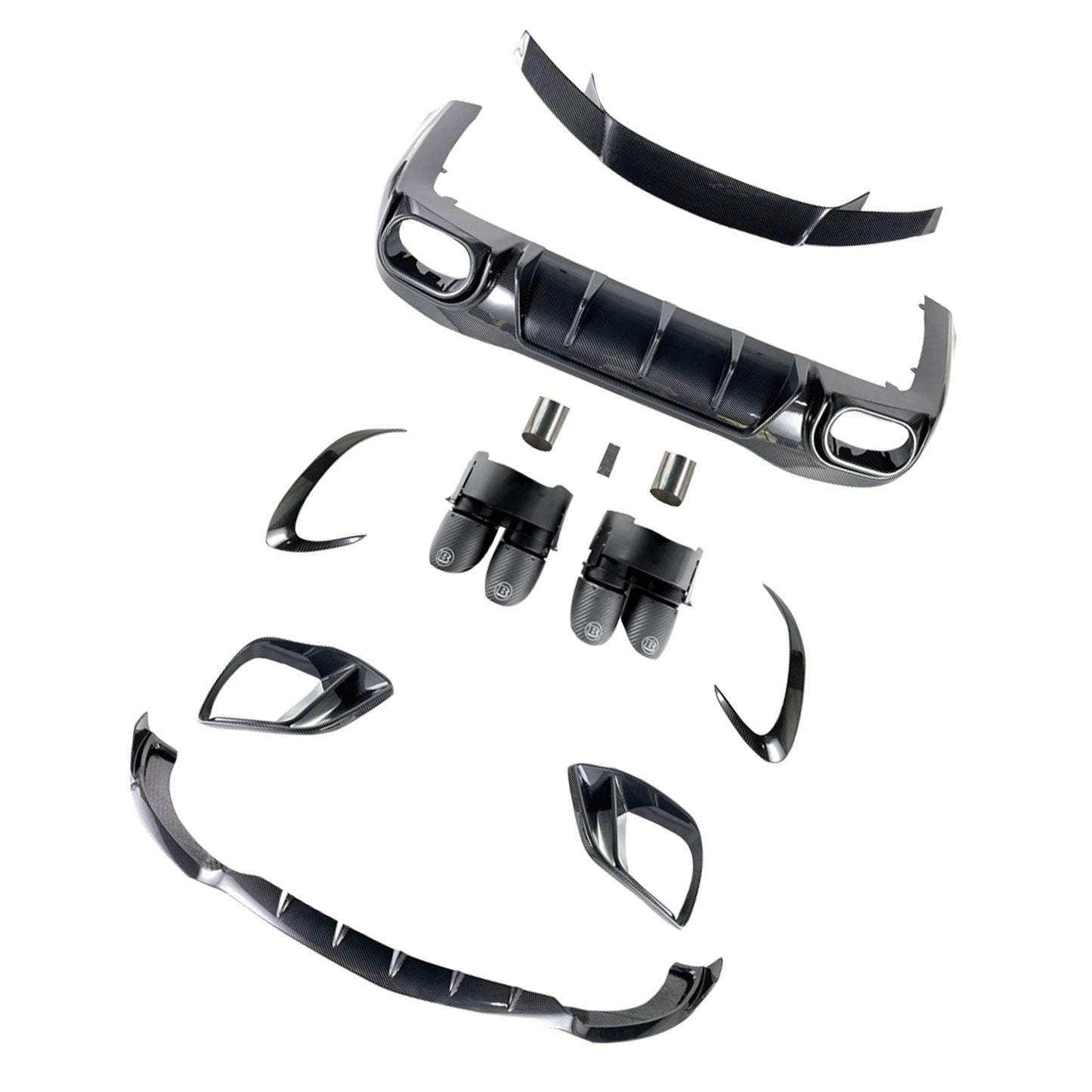 Kit carrozzeria paraurti in fibra di carbonio per Mercedes Benz AMG GT63 X290 4 porte, compatibile con i modelli 2021-2026.