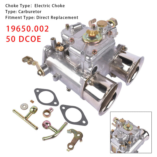 Carburatore 19650.002 per Weber 50 DCOE 50 mm di tiraggio con starter elettrico 4 cilindri 6 cilindri