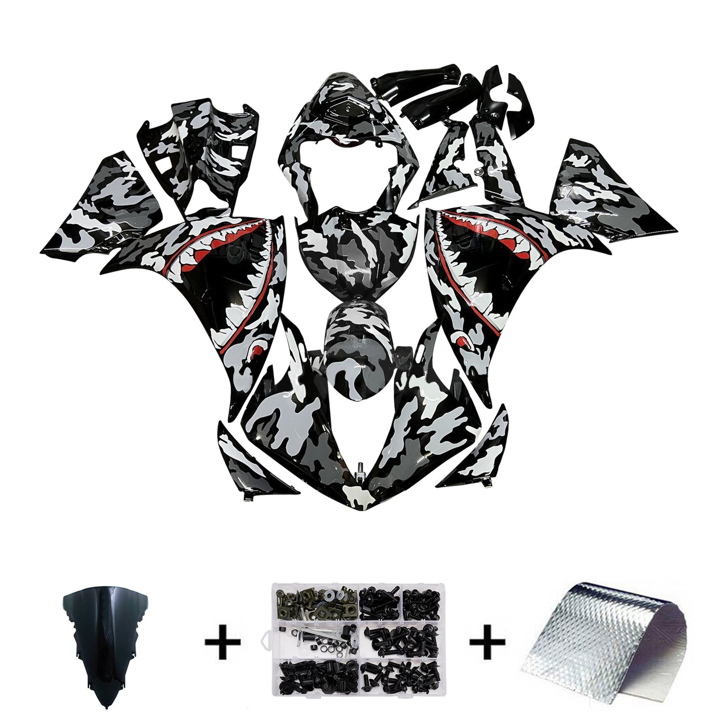 Kit carenatura iniezione plastica ABS per Yamaha YZFR1 YZF-R1 2009-2011