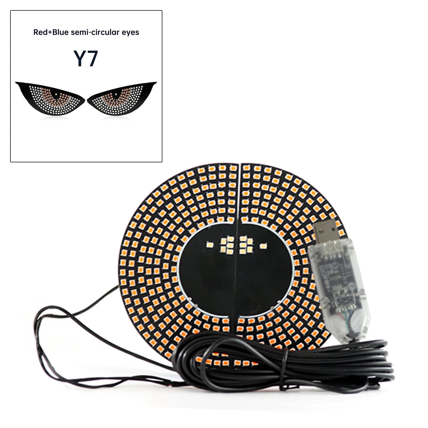 Luce LED dinamica per camion e auto con occhio del diavolo a schermo LED