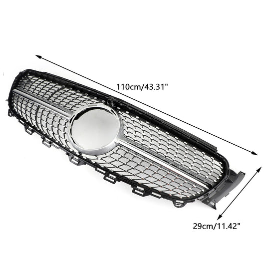 Per Mercedes Benz W213 E300 E400 16-19 Griglia Griglia Anteriore Bordo Argento