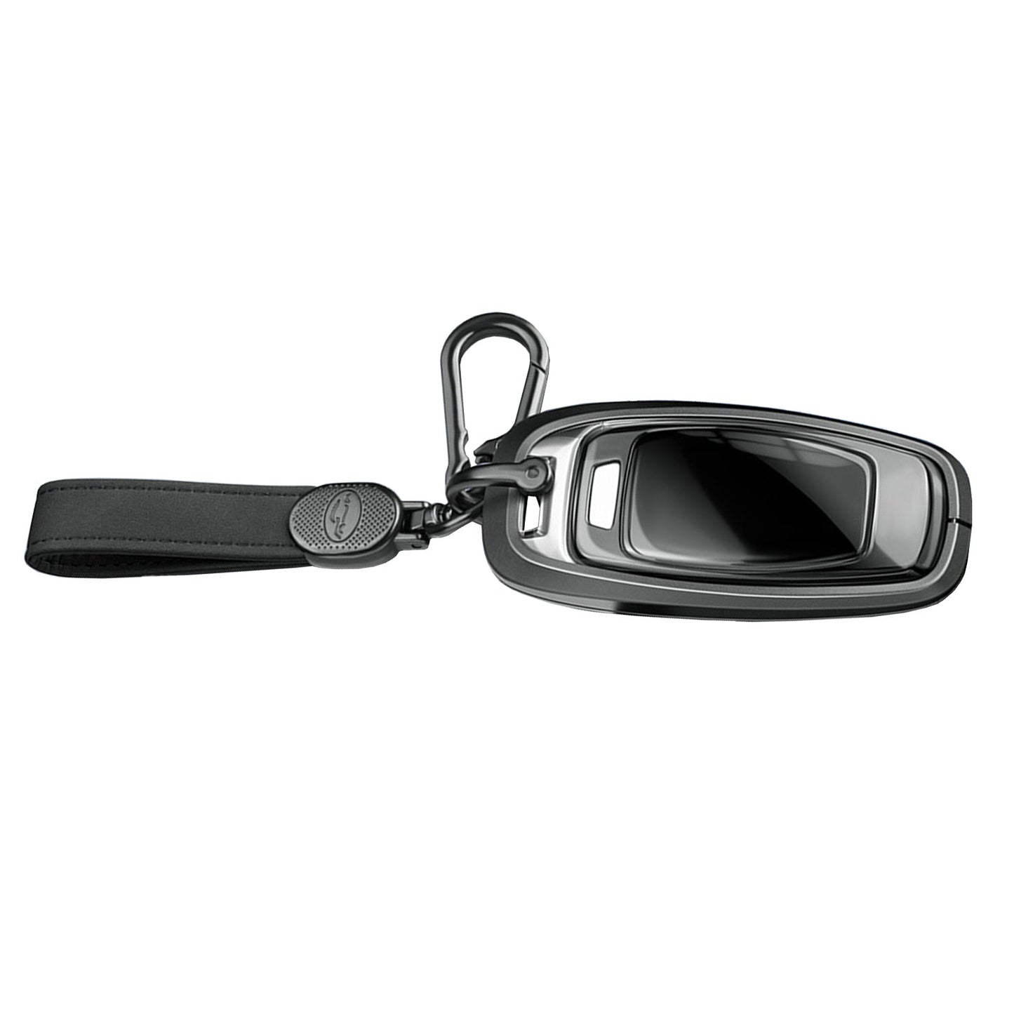 Custodia per chiave auto in TPU nero in lega di alluminio con fibbia per Audi a6l a4l a3