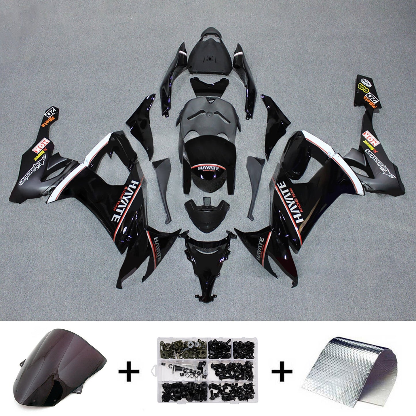 Kit carenatura iniezione in plastica ABS adatto per Kawasaki ZX10R 2008-2010