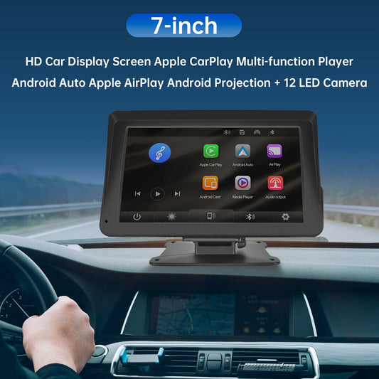 Lettore multifunzione CarPlay da 7 pollici, Apple AirPlay, Android, telecamera di proiezione
