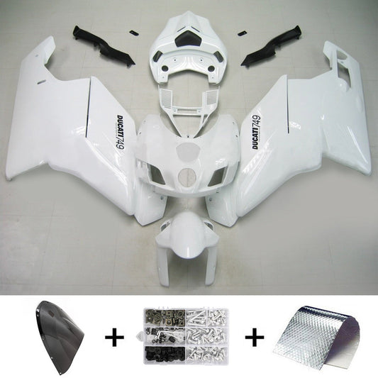 Amotopart Ducati 2005-2006 999/749 tutto kit di carenatura bianca