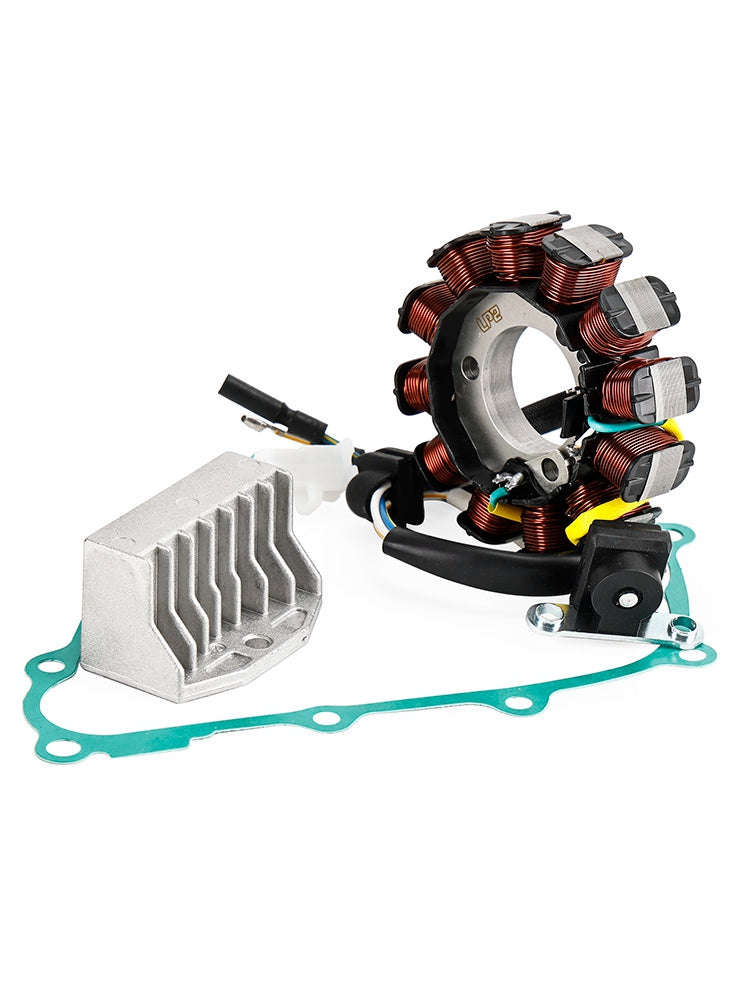 Magneto Statore + Raddrizzatore di Tensione + Guarnizione Per Honda CBF125M 09-10 31120-KWF-941
