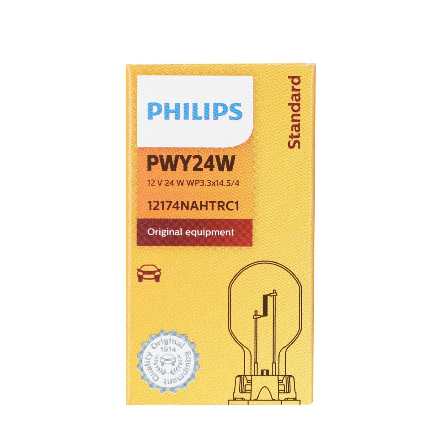 Per Philips 12174NAHTRC1 Lampadine ausiliarie standard per auto PWY24W 12V24W WP3.3x14.5/4 Generico