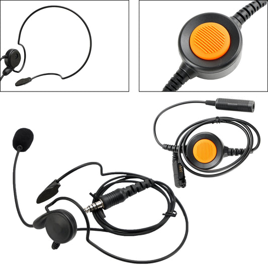 Per IMTP3100 MTP3150 MTP3250 Cuffie tattiche con spina per montaggio posteriore a 6 pin PTT 7.1-C7