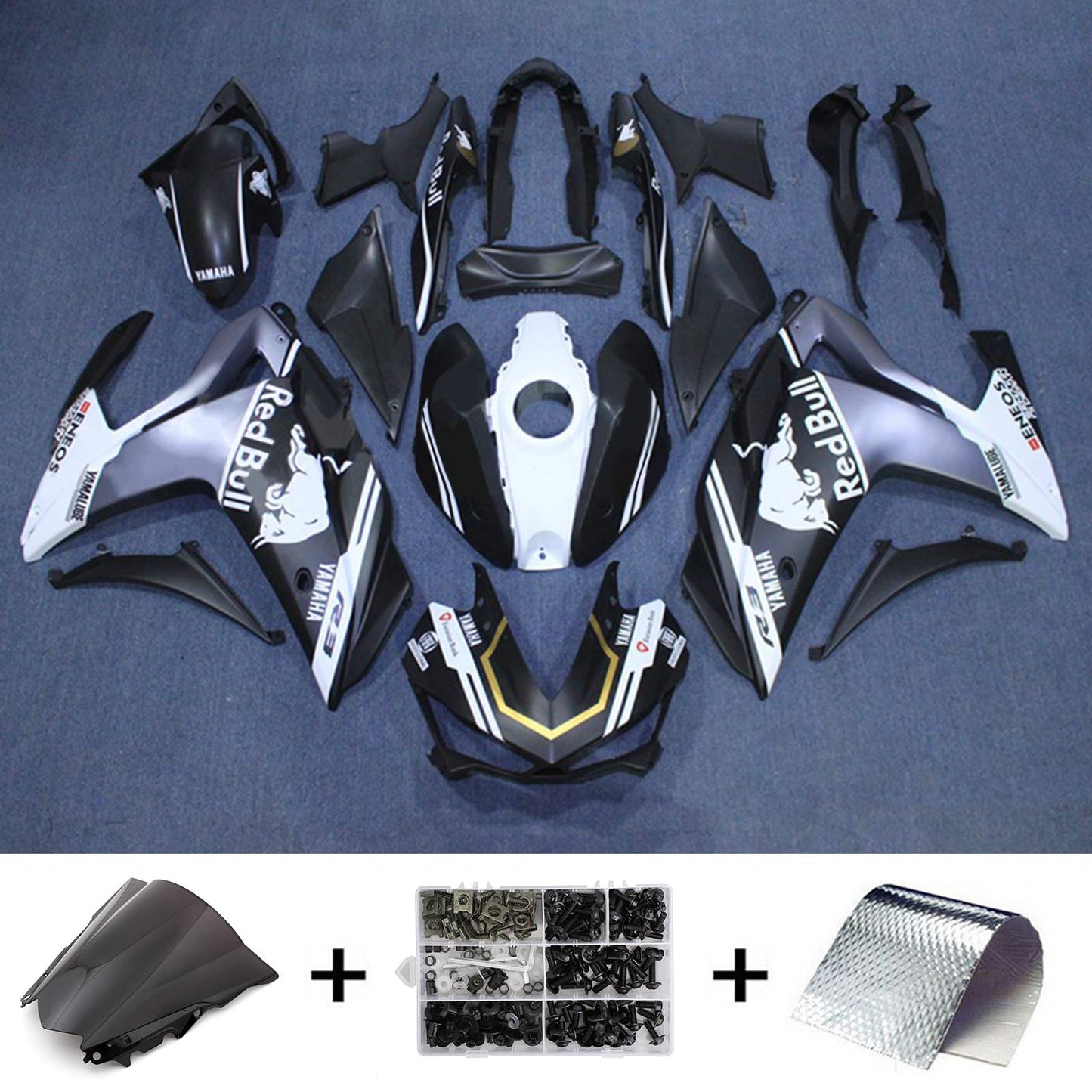 Vendite di vendite di Amotopart Yamaha 2014-2018 YZF R3 e 2015-2017 YZF R25 Kit di spostamento del logo Red Bull