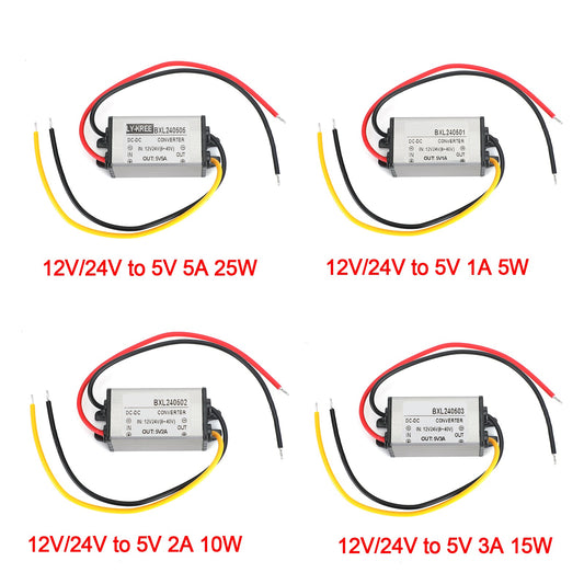 1 ~ 5A Regolatore di alimentazione del convertitore CC / CC impermeabile 12V / 24V Riduci a 5V