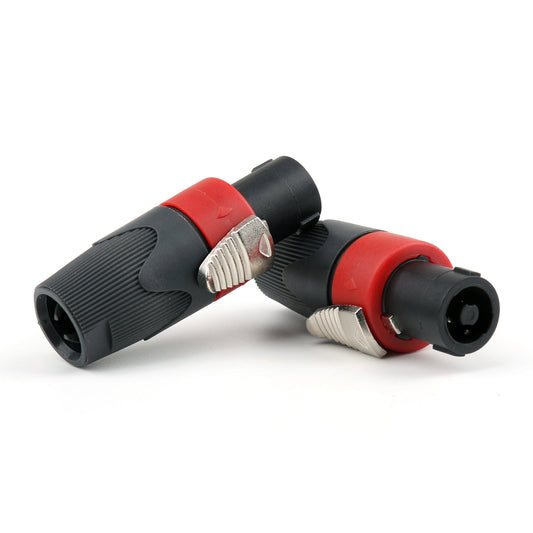 2 pezzi di alta qualità Speakon 4 pin connettore maschio compatibile cavo audio rosso