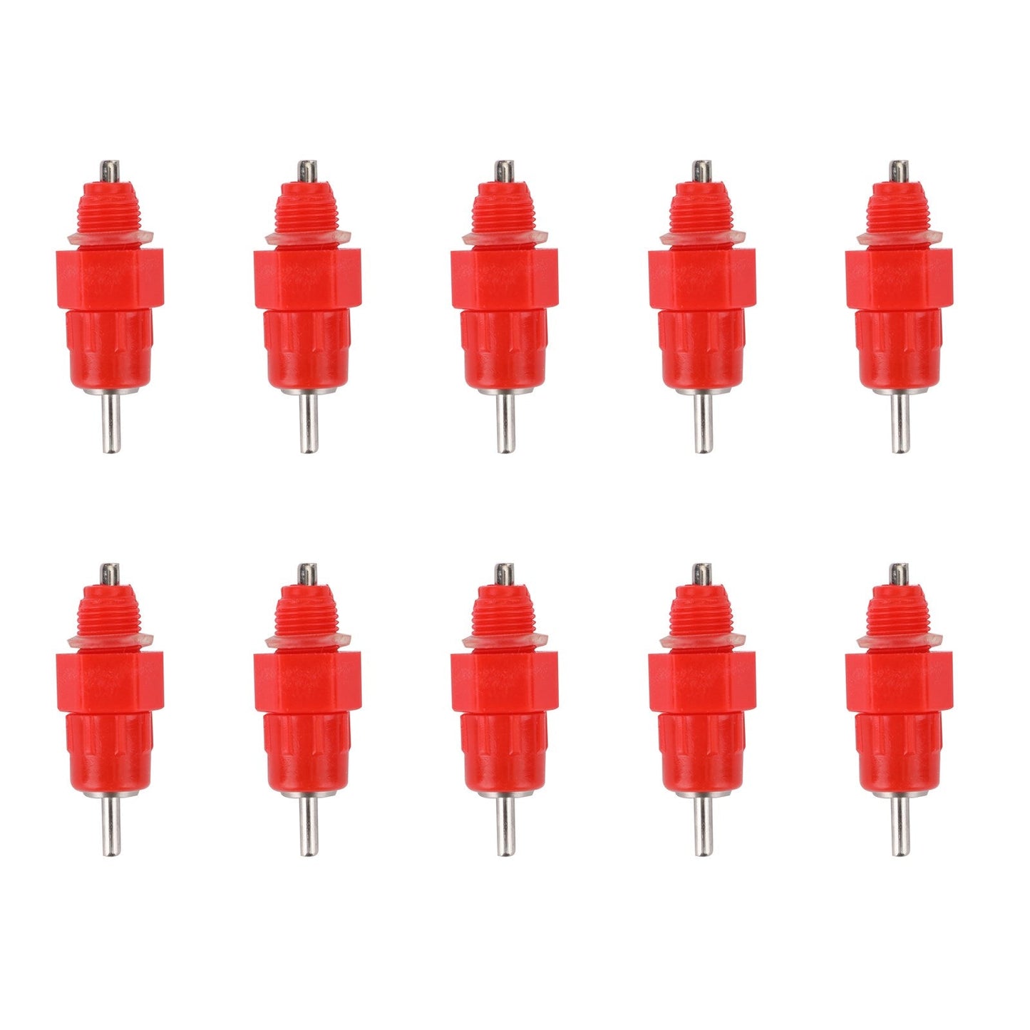 10 valvole per capezzoli d'acqua, bevitore automatico, alimentatore per pollame, pollo, anatra, uccelli