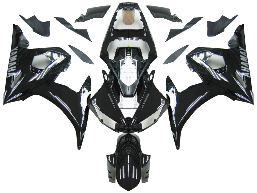 Amotopart 2003-2004 Yamaha R6 e 2006-2009 YZF R6S Cladding G-Black Kit
