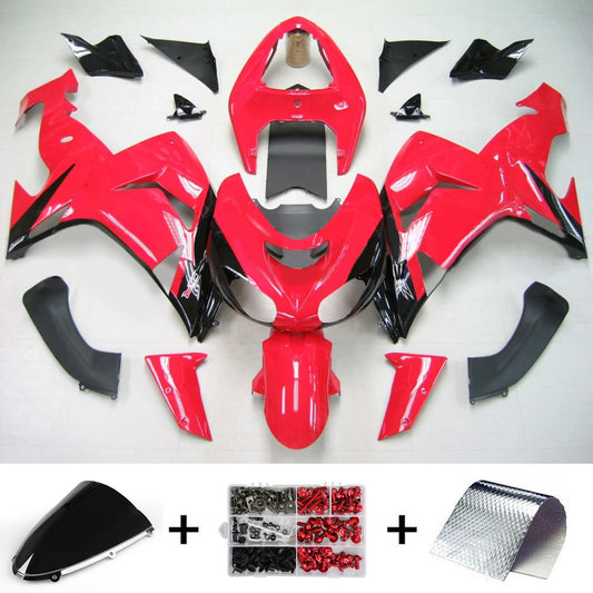 Amotopart Kawasaki ZX10R 2006-2007 Kit di rivestimento rosso