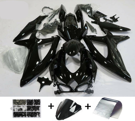 Amotopart Suzuki GSXR600 750 2008-2010 Kit di rivestimento nero Glary Black