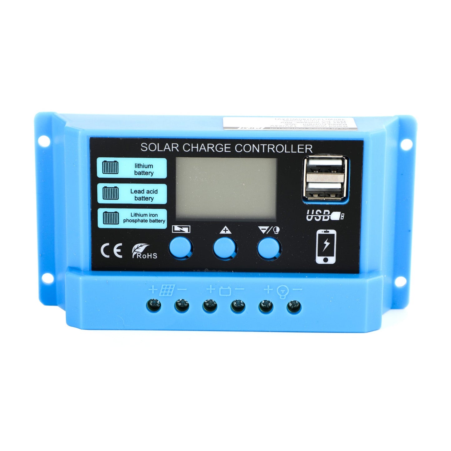 Regolatore regolatore di carica solare PWM 10A 20A 30A per pannello solare 120W 240W 480W 360W 720W
