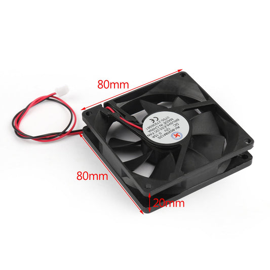 1Pcs DC Brushless Raffreddamento PC Ventola Del Computer 12V 8020s 80x80x20mm 0.15A 2 Spille Filo