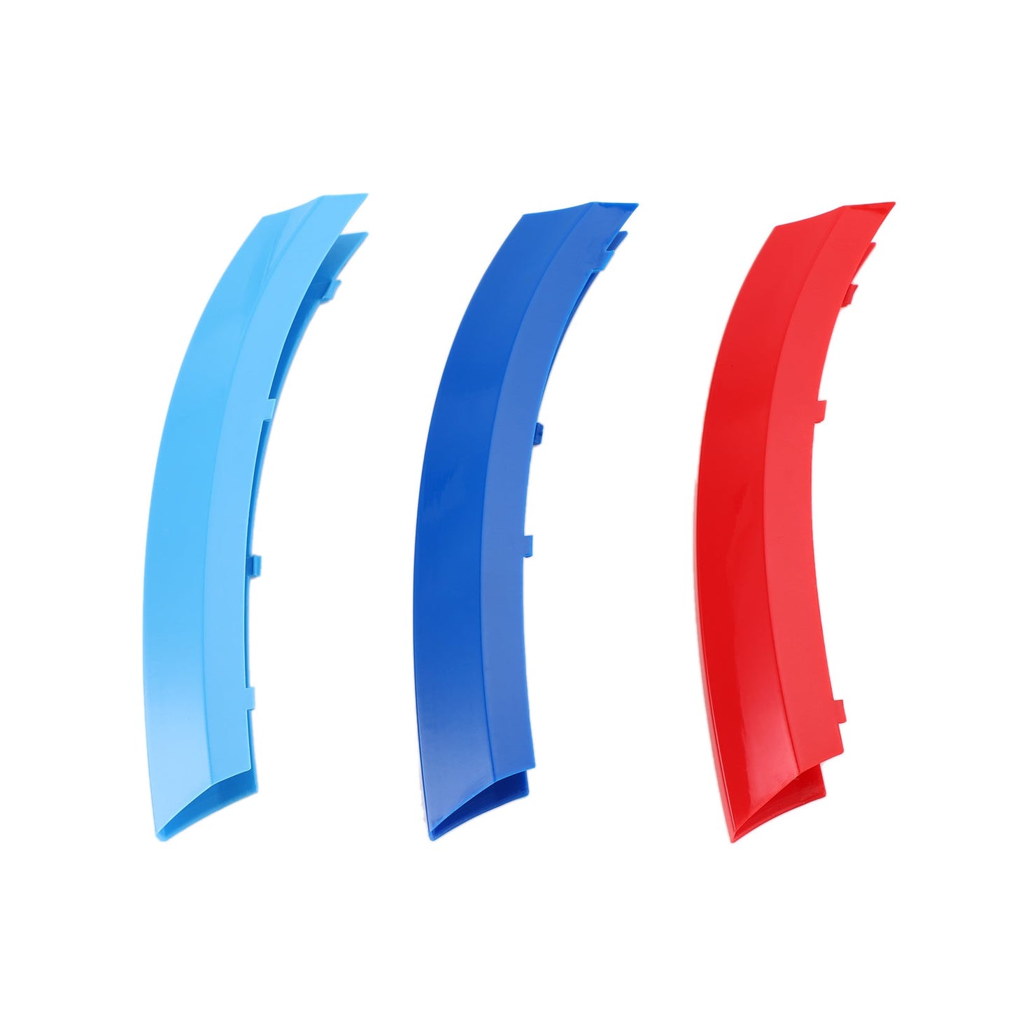 Strisce di copertura della griglia della griglia anteriore tricolore Clip Trim per BMW X5 2008-2013 Generico
