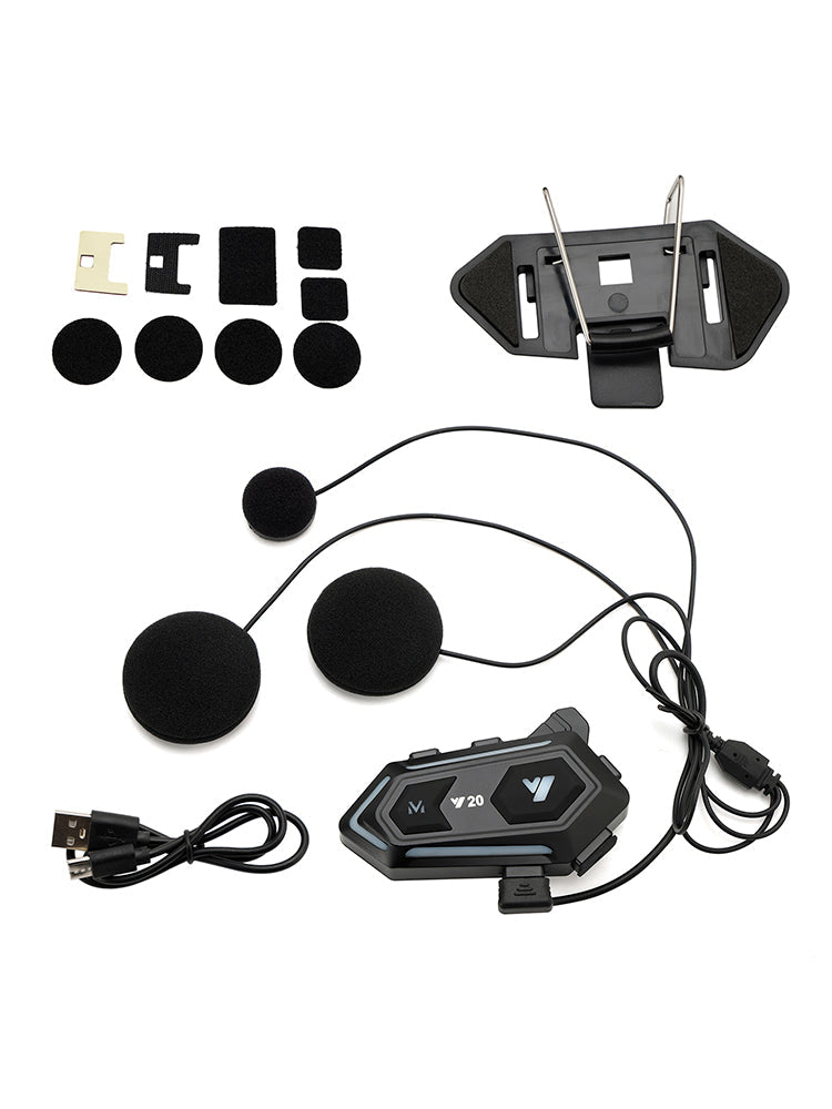 Casco auricolare Bluetooth auricolare lettore wireless universale Y20 per moto