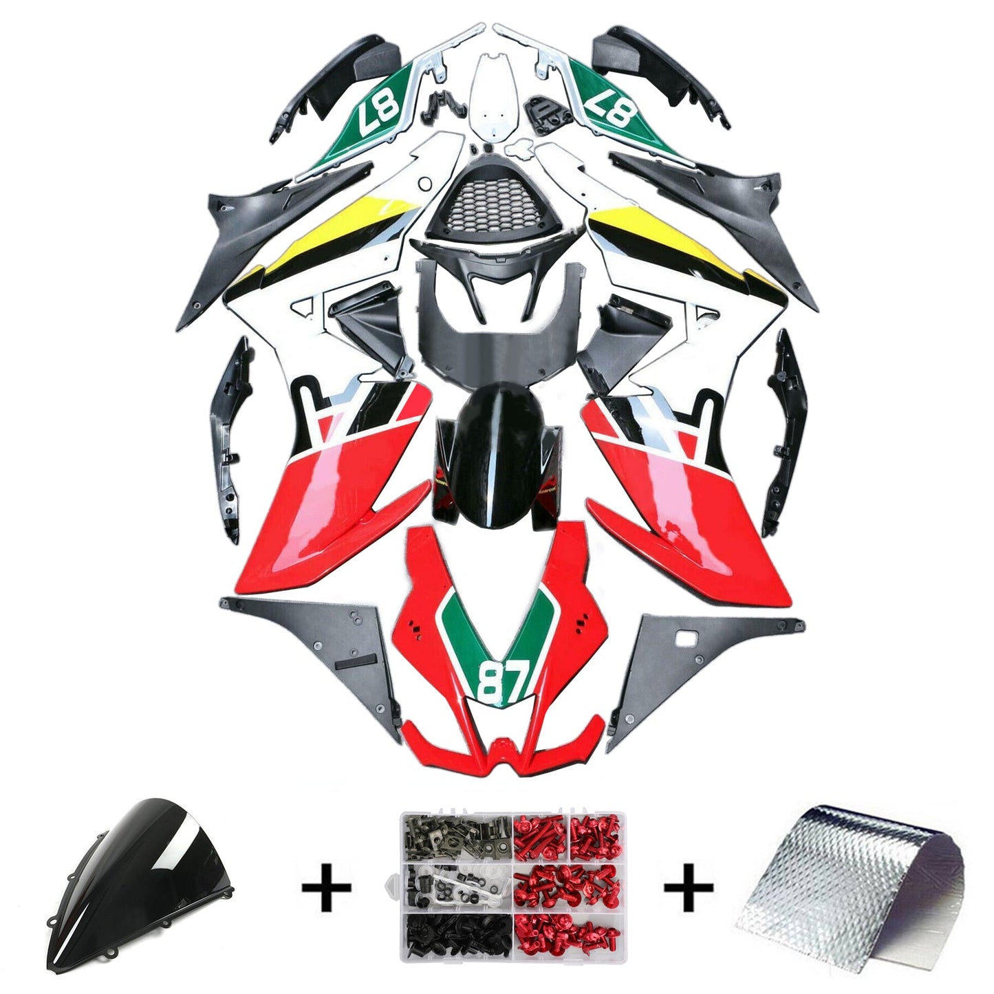 Amotopart Aprilia RSV4 1000 2009-2015 Kit Carena Carrozzeria Plastica ABS