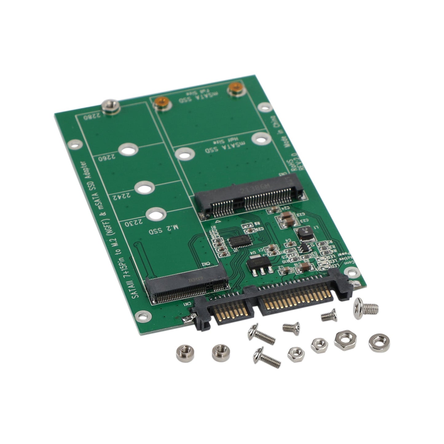 M.2 NGFF mSATA SSD Convertitore scheda PCI-E da disco rigido a adattatore SATA 3