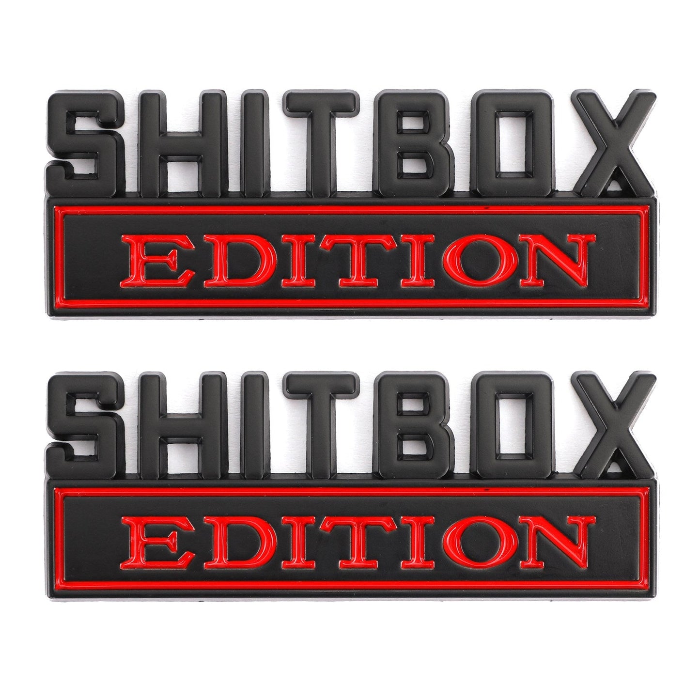 2pc Shitbox Edition Emblem Decal Badge Adesivi per Ford Chevr Car Truck #D Generico
