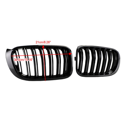 BMW X3 X4 F25 F26 2014-2017 nero lucido paraurti anteriore griglia griglia