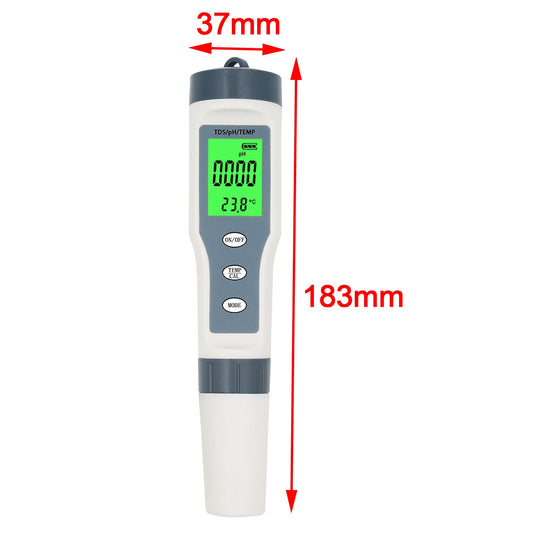 3 in 1 Digital PH TDS TEMP Strumento per tester per tester per misuratore di qualità dell'acqua impermeabile