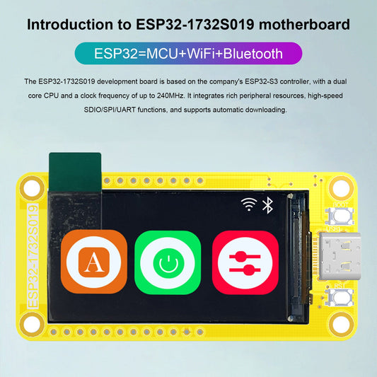 ESP32-S3 Scheda di sviluppo schermo da 1,9" Modulo TFT display Wifi Bluetooth 170*320