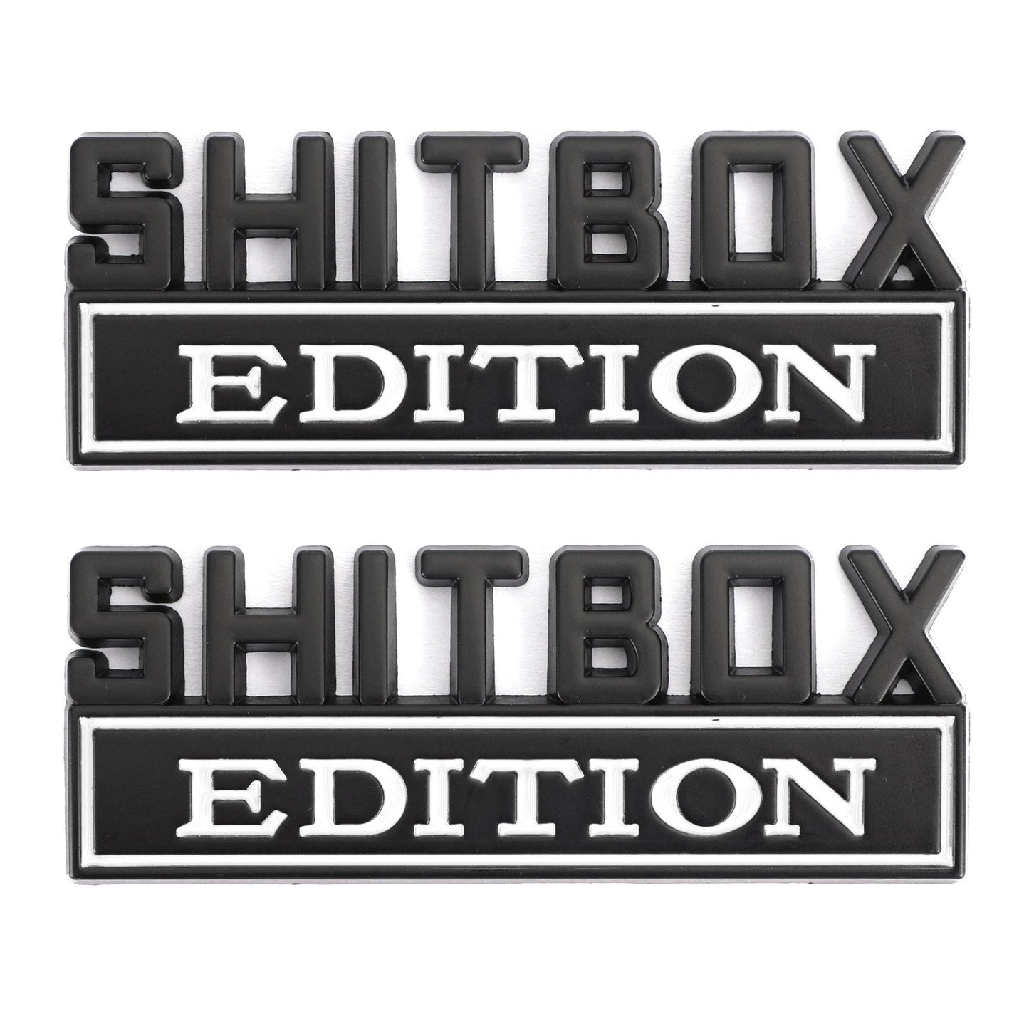 2pc Shitbox Edition Emblem Decal Badge Adesivi per Ford Chevr Car Truck #C Generico