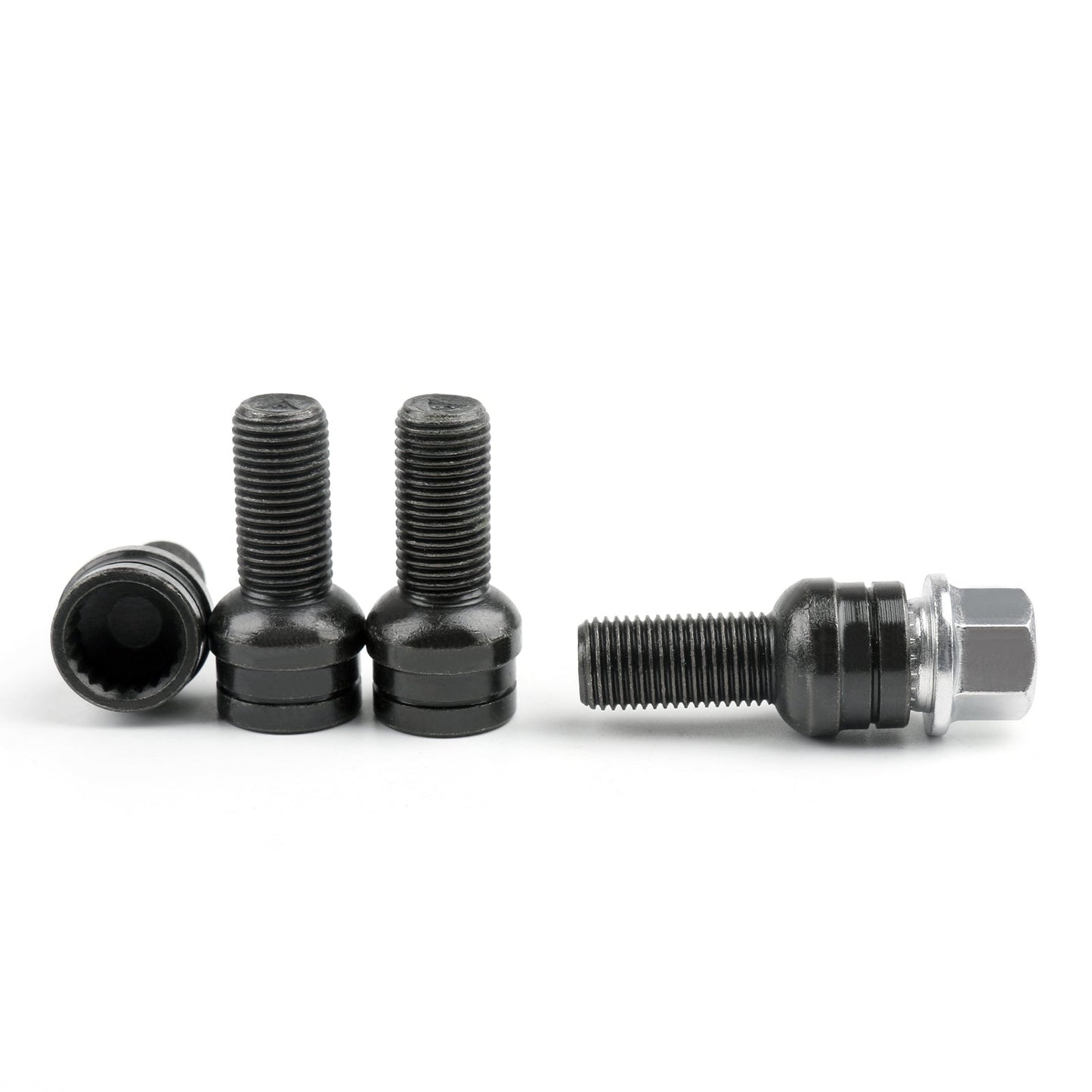 4 + 1 set 17 mm bullone ruota nero e dado di bloccaggio per VW Golf Beetle Passat Audi generico