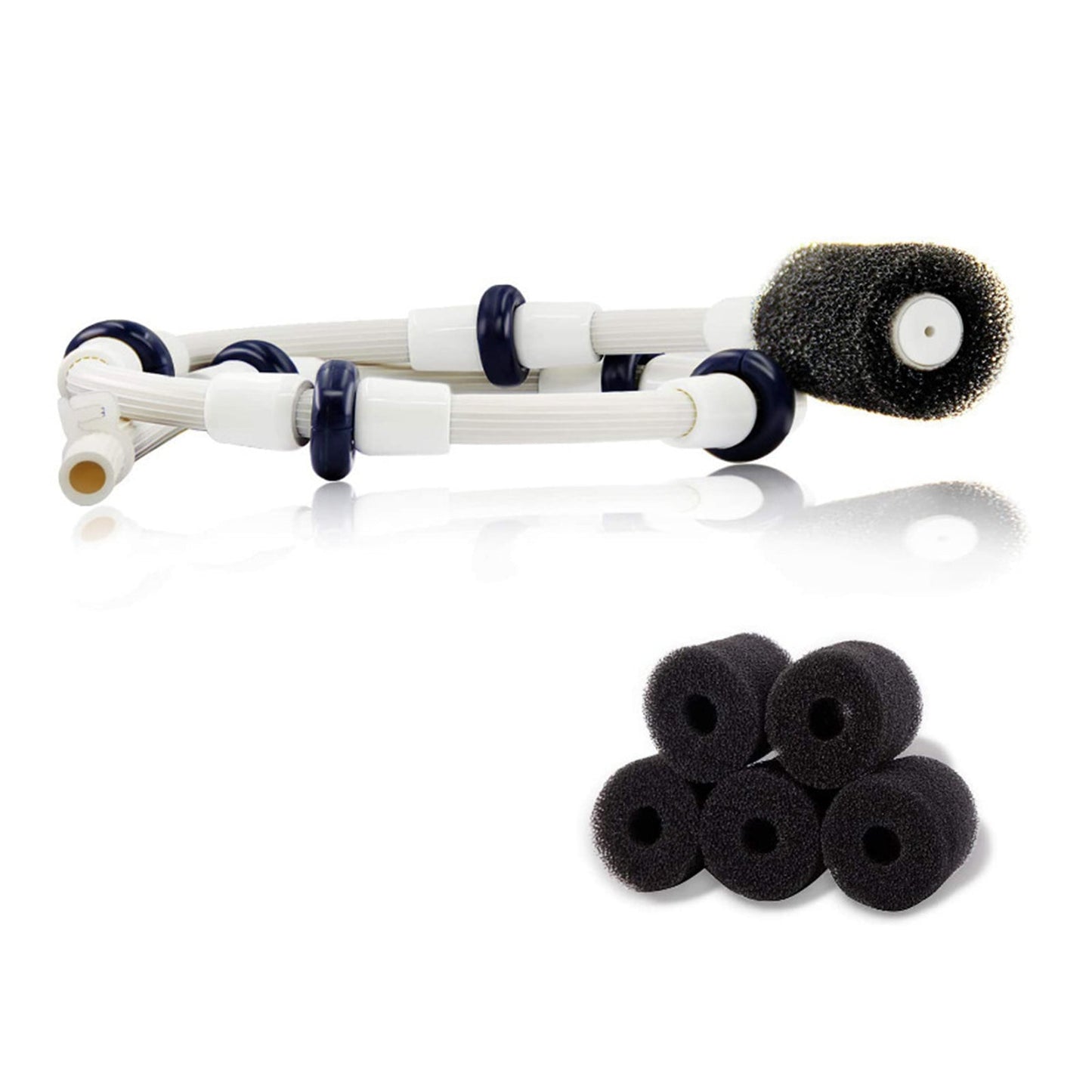 Tubo flessibile di coda spazzata pulitore per piscina con scrubber per Polaris 180 280 380 480