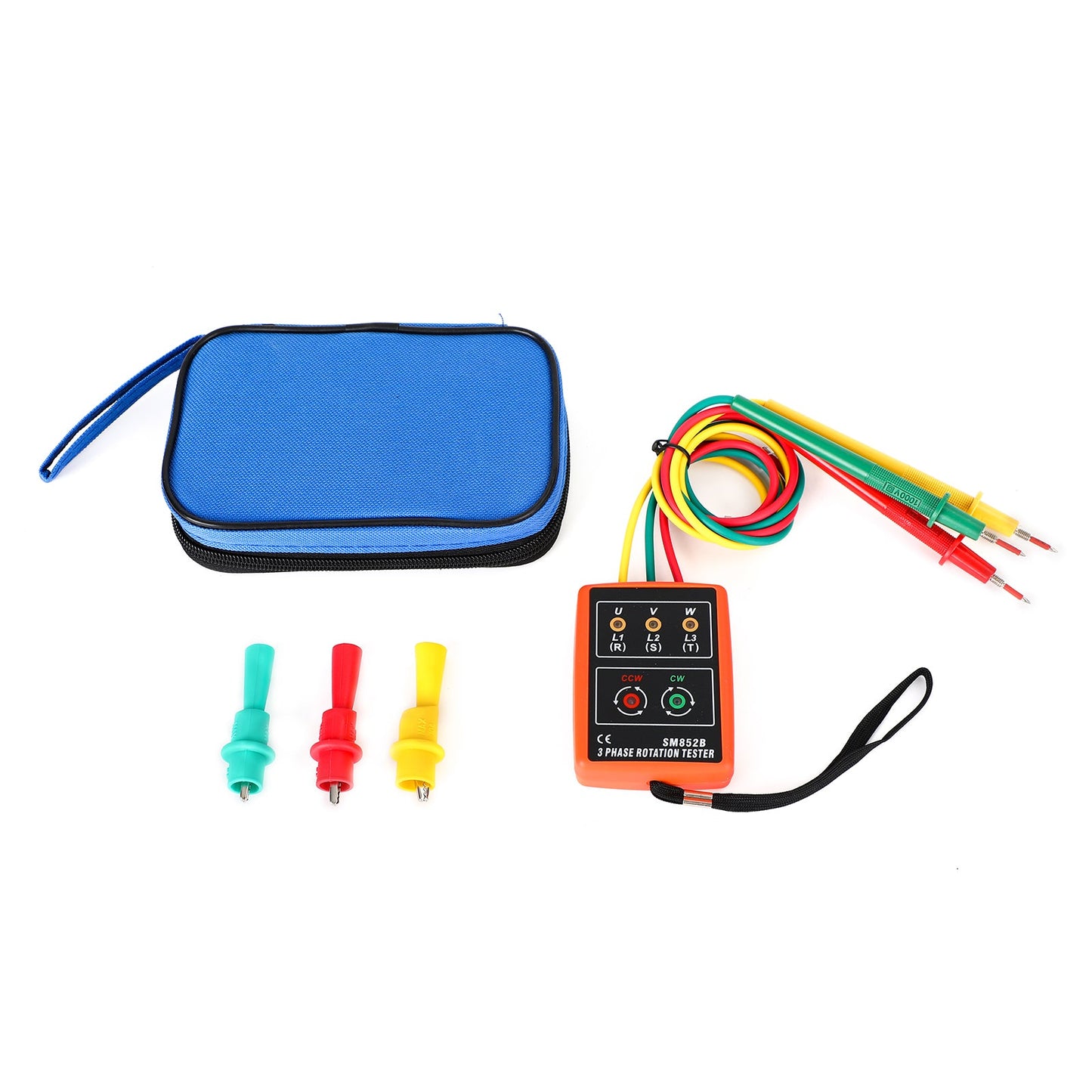 Tester di rotazione a sequenza di 3 fasi Indicatore rilevatore Misuratore Kit cicalino LED