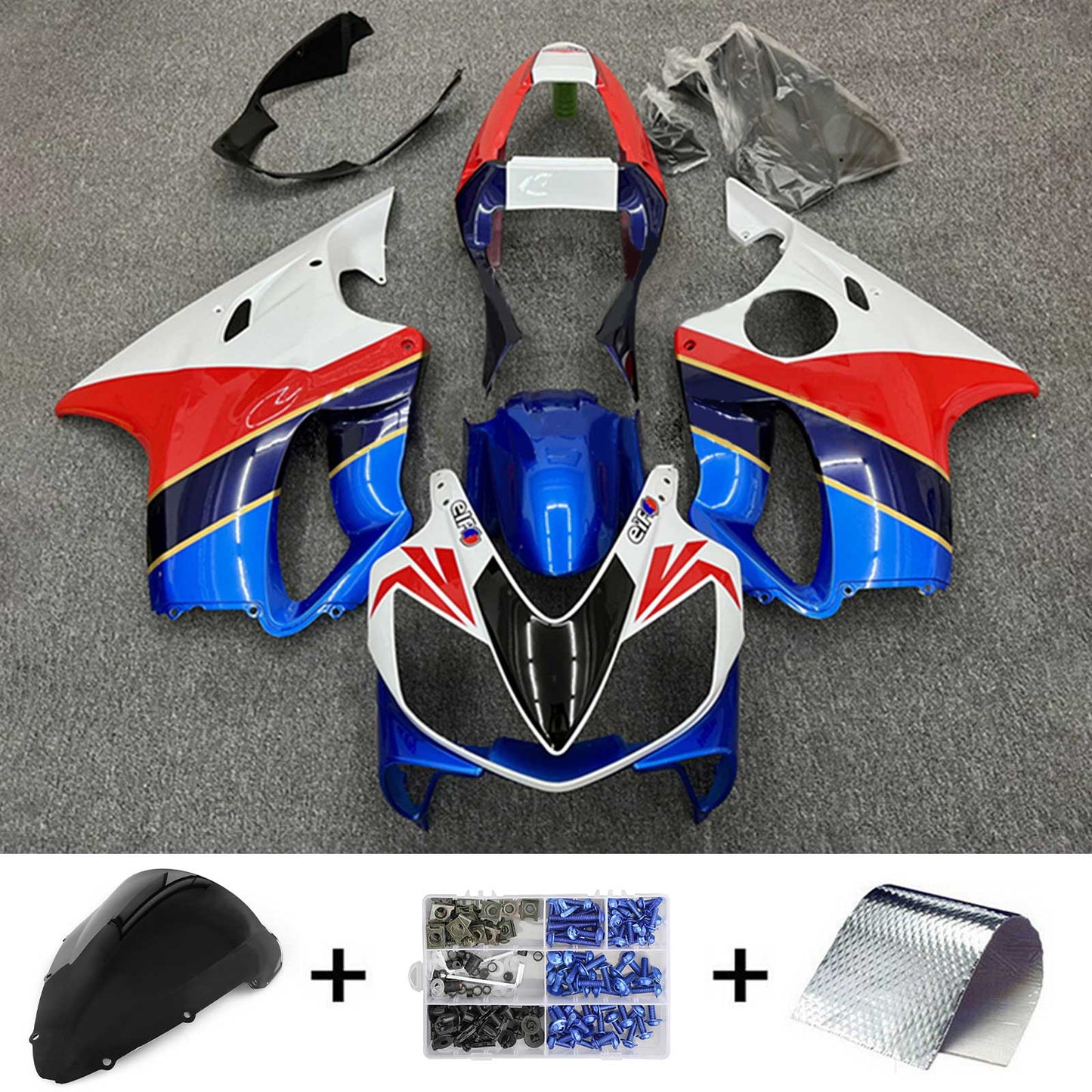 Amotopart Kit Carena Honda CBR600 F4i 2001-2003 Carrozzeria Plastica ABS