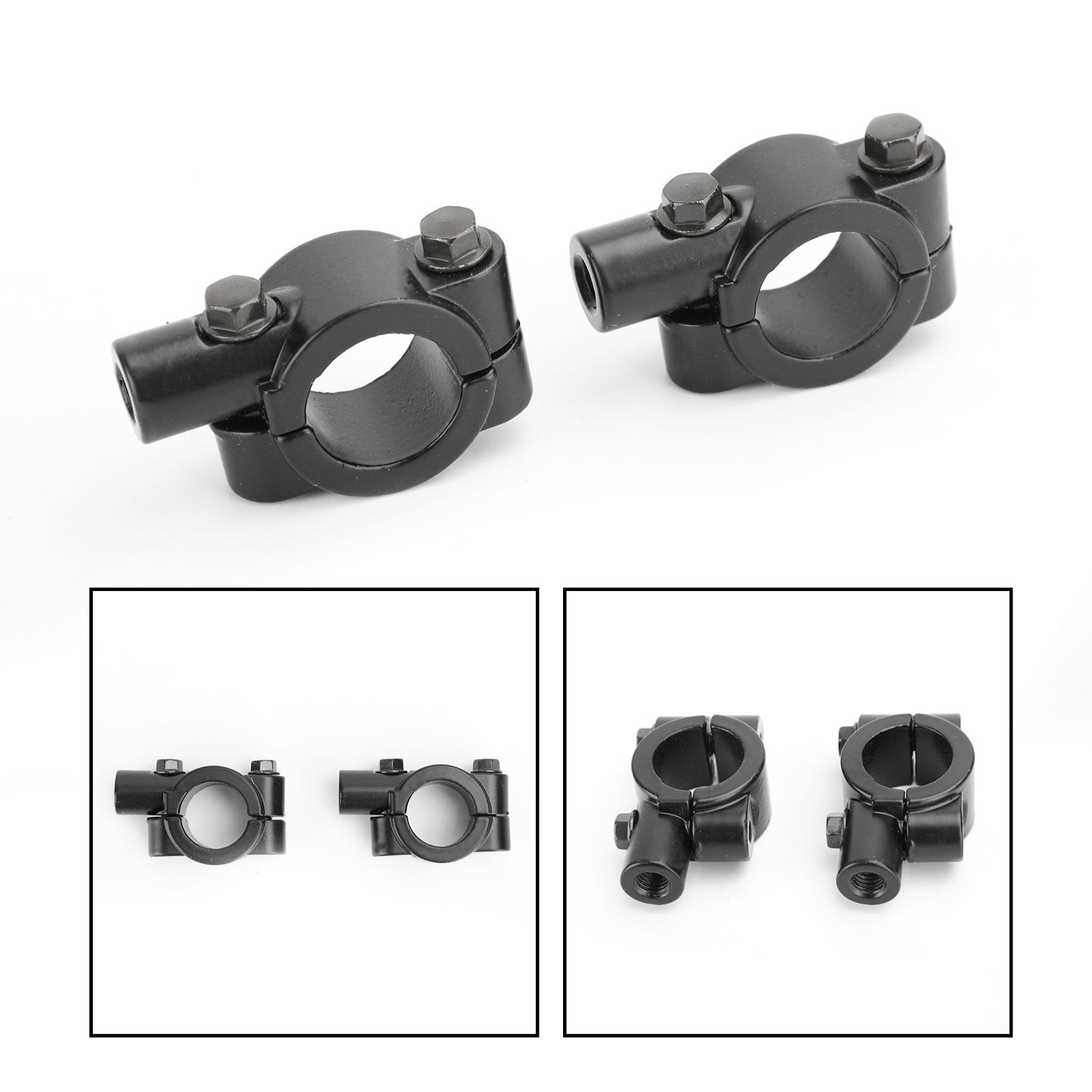 7/8 Staffa di montaggio con morsetto adattatore per specchietto manubrio moto 8mm CW Alluminio Generico