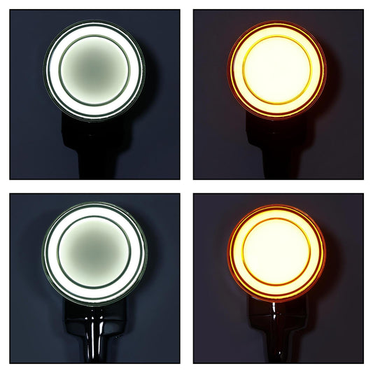 Indicatore di direzione anteriore piatto a LED per Heritage Softail Classic Touring 99-23