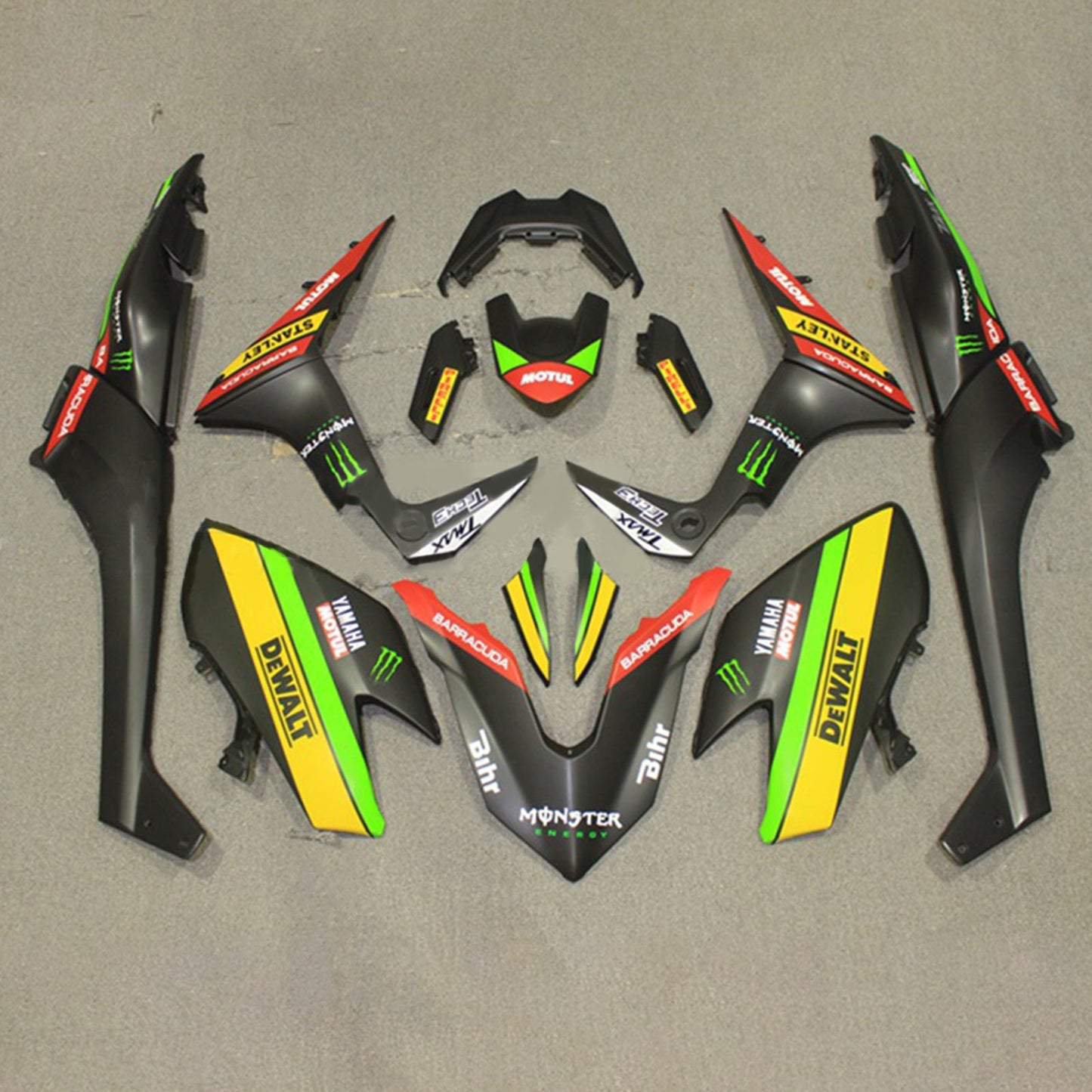 Amotopart Kit Carena Carrozzeria ABS per Yamaha T-Max TMAX530 2017-2018