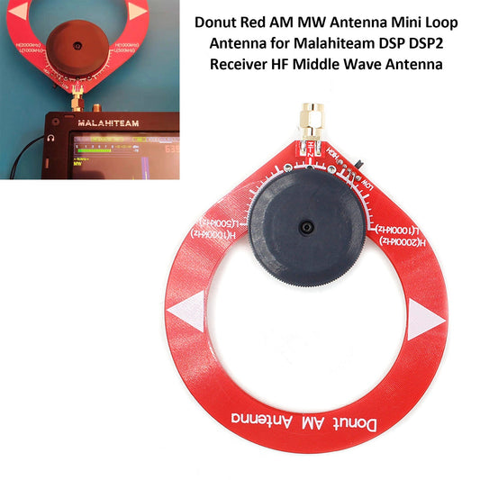 Donut Red AM MW Antenna a onde medie Mini antenna ad anello per Malahiteam DSP DSP2
