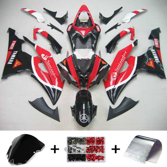 Amotopart Yamaha 2008-2016 YZF 600 R6 Kit di rivestimento rosso nero