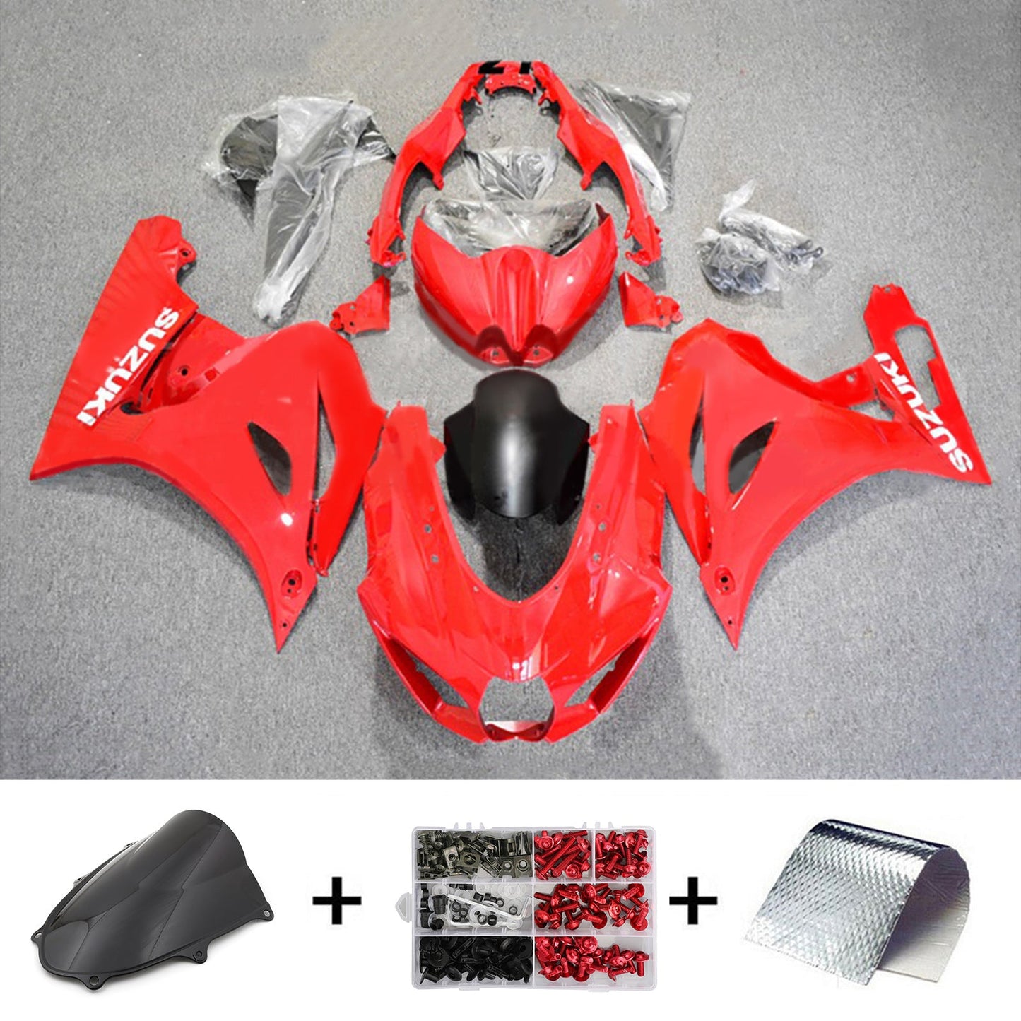 Amotopart Suzuki GSXR1000 2017-2023 K17 Kit carena Carrozzeria Plastica ABS