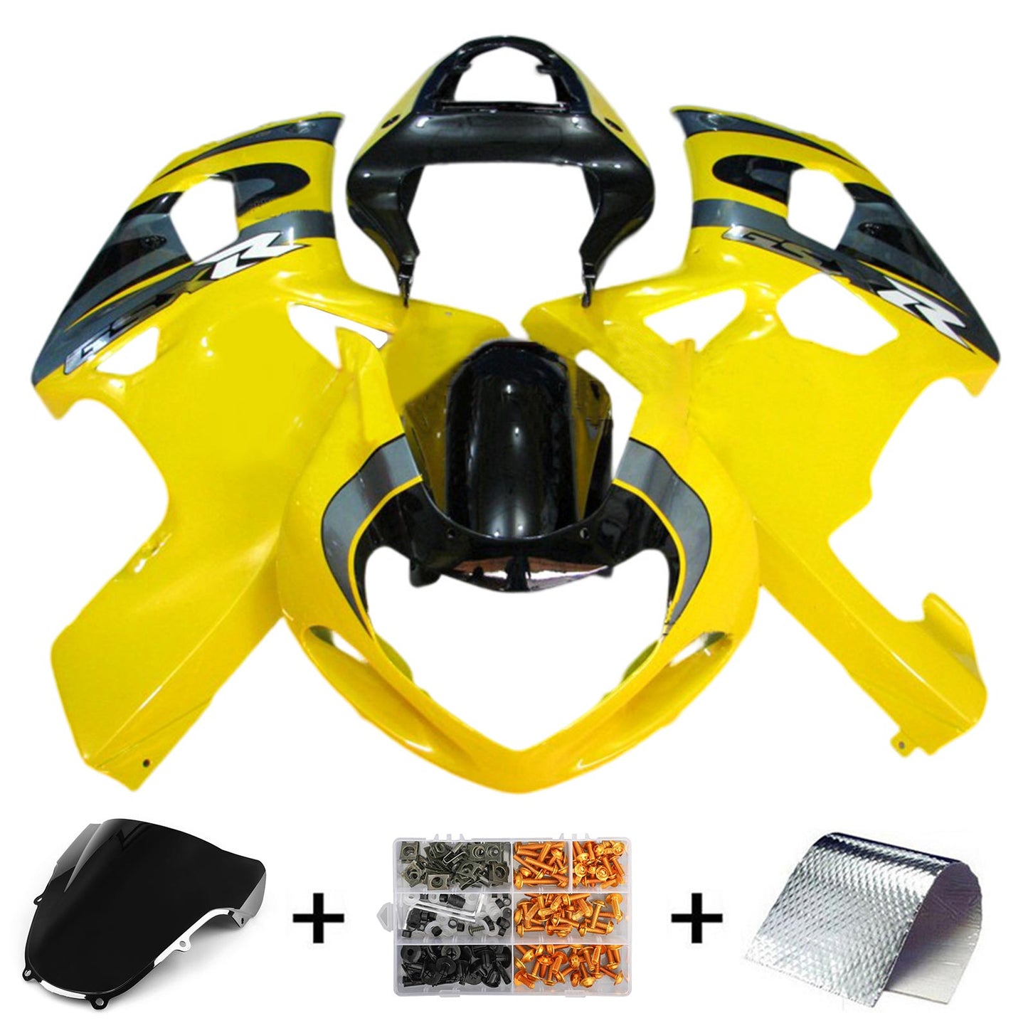 Amotopart Suzuki GSXR600 GSXR750 2001-2003 K1 Kit carena Carrozzeria Plastica ABS