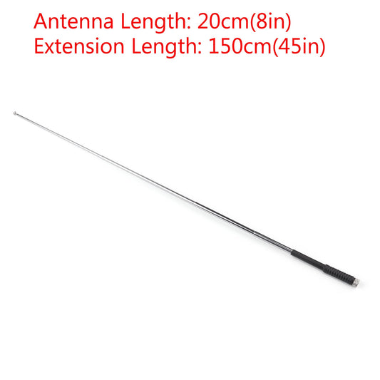 Antenna telescopica pieghevole 8-45" SMA Maschio Radio FM VHF 136-174MHZ 20-150cm