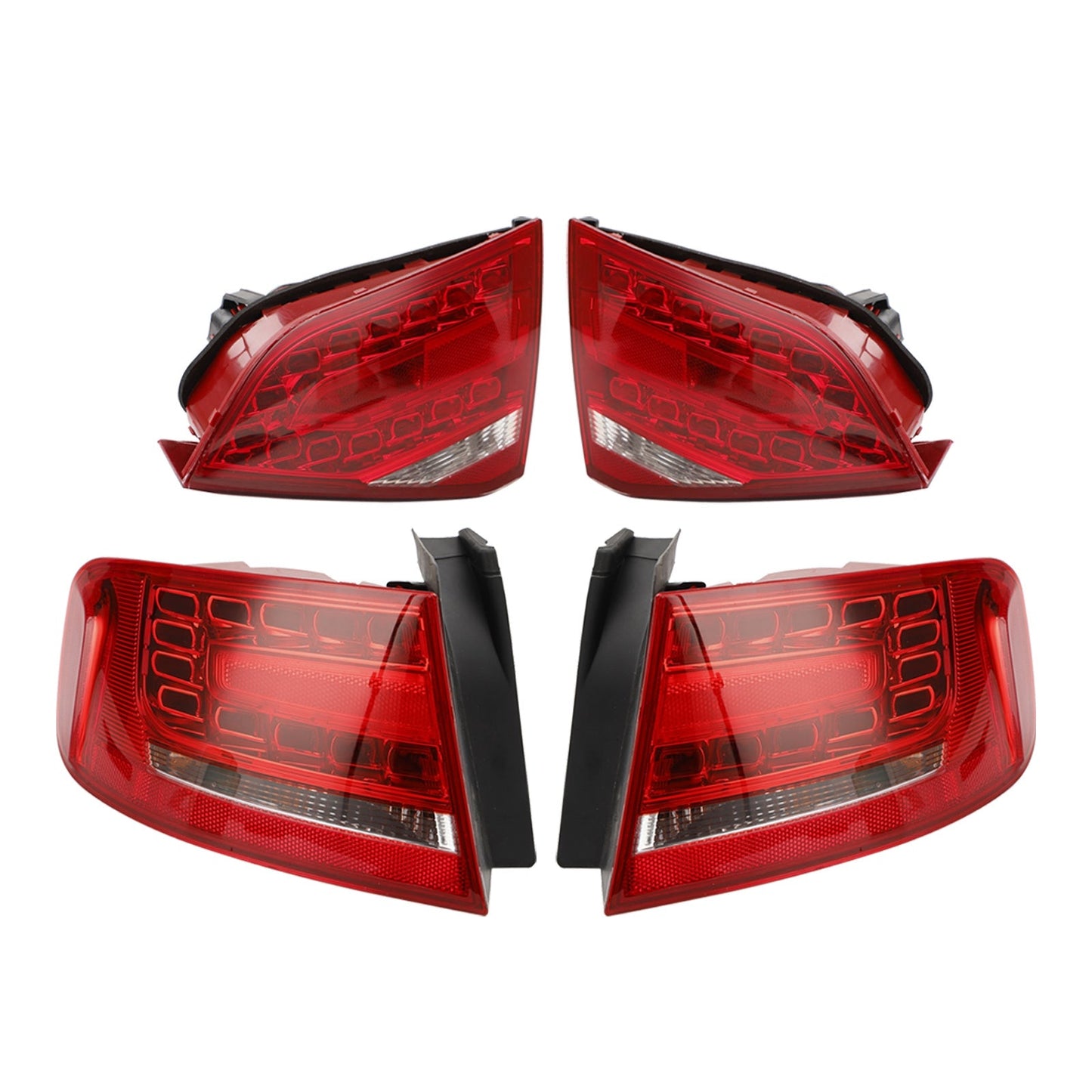 Audi A4 2009-2012 Lampada fanale posteriore a LED per bagagliaio esterno + interno 4 pezzi