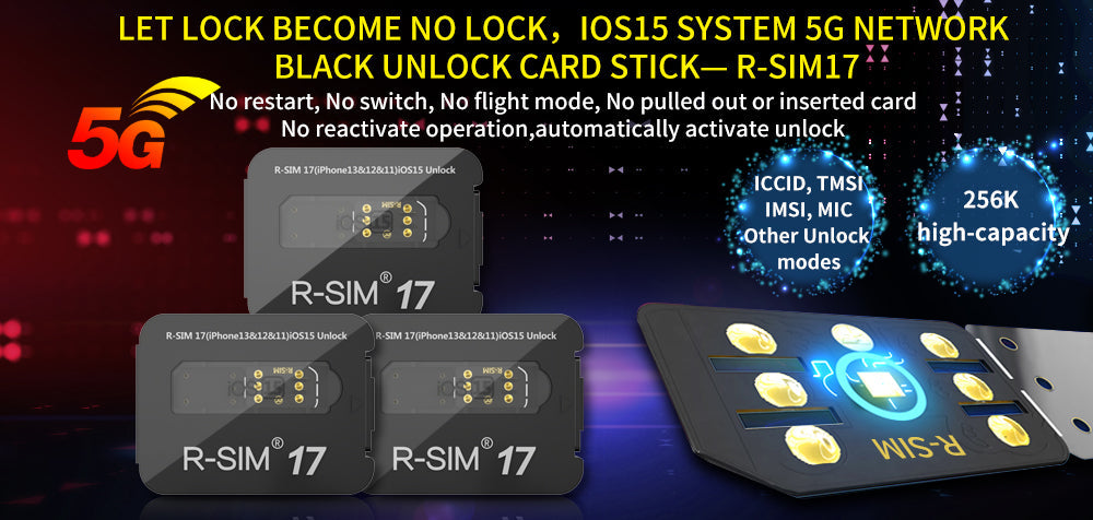 Aggiorna RSIM 17 Nano Unlock Card per iPhone 13 Pro 12 Pro Max X XS Max 8 IOS 15
