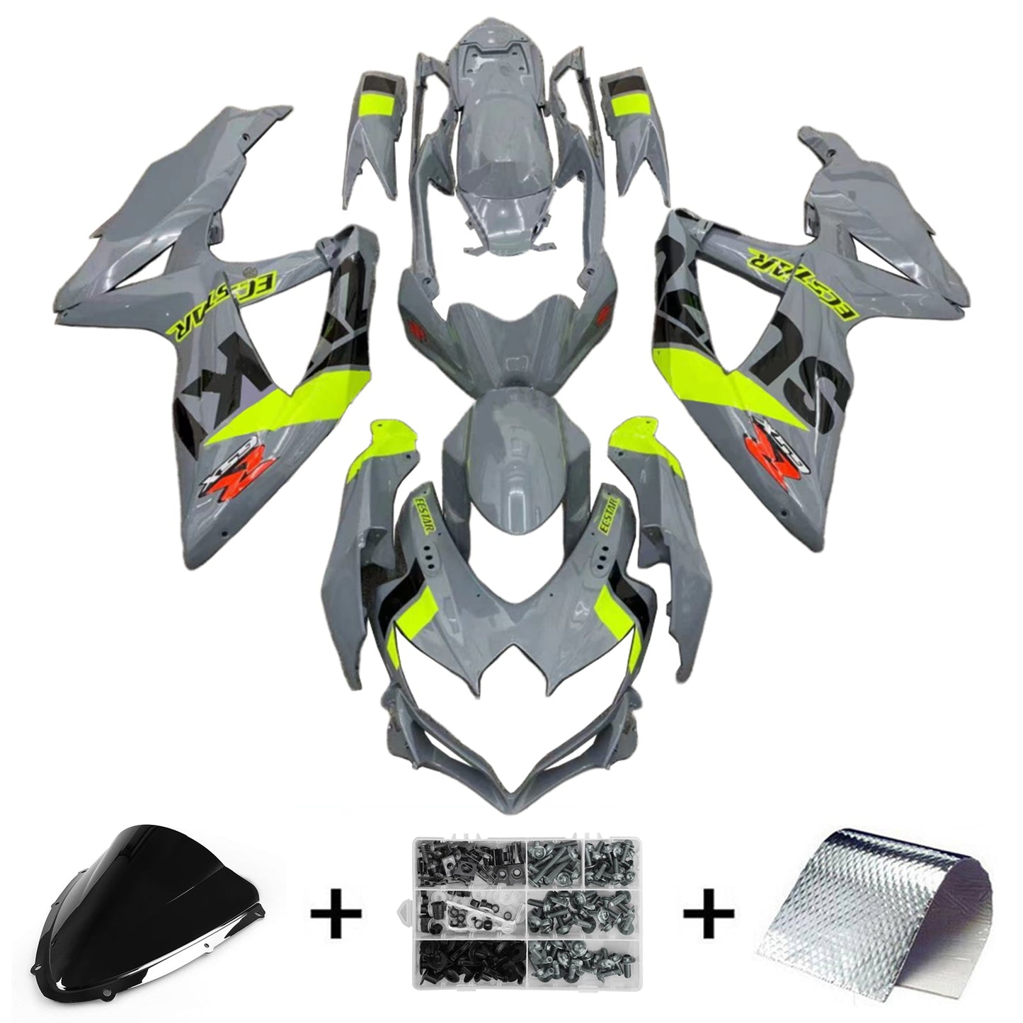 Amotopart Kit carena Suzuki GSXR 600/750 2008-2010 K8 Carrozzeria Plastica ABS