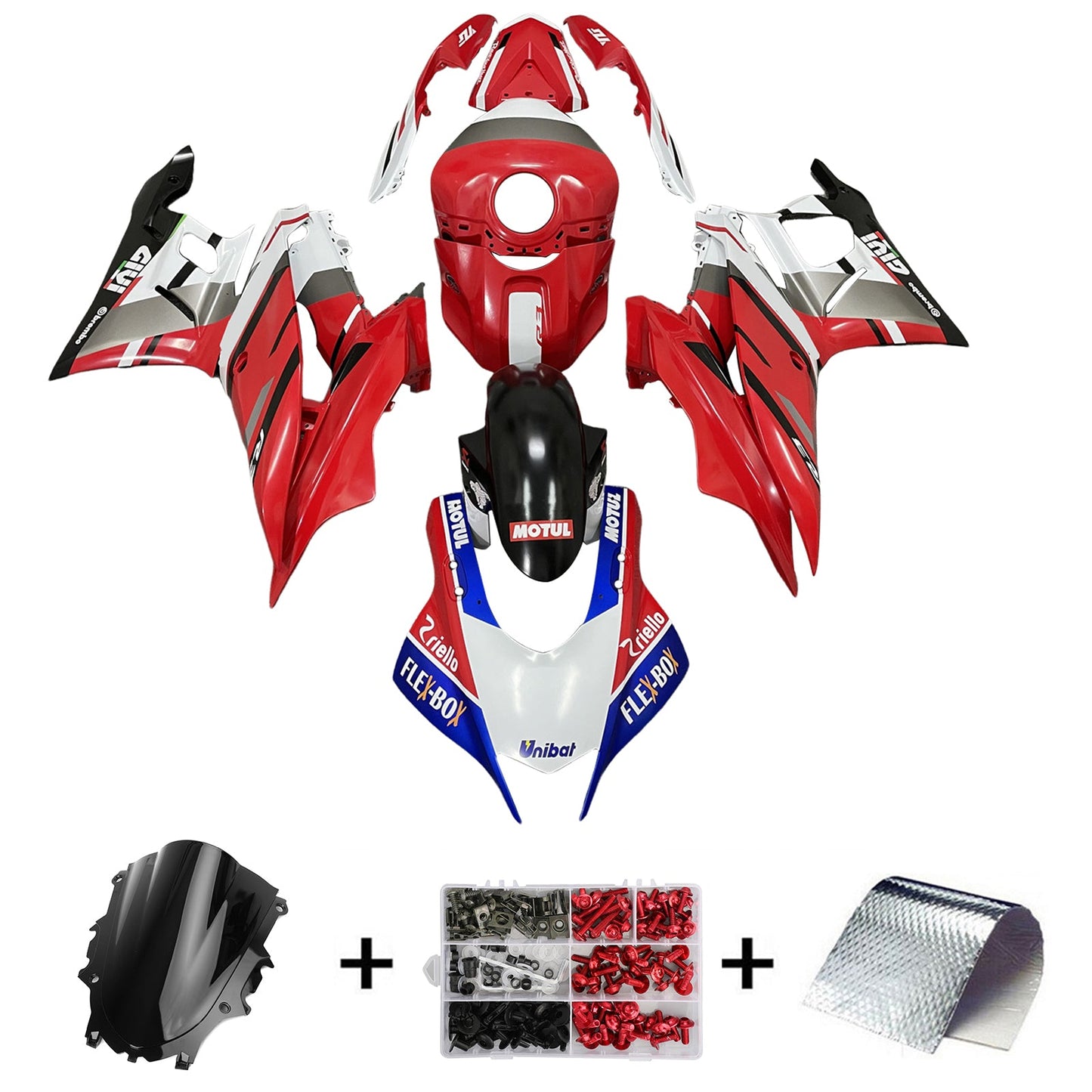 2022-2023 Yamaha YZF-R3 R25 Kit carenatura iniezione Carrozzeria Plastica ABS